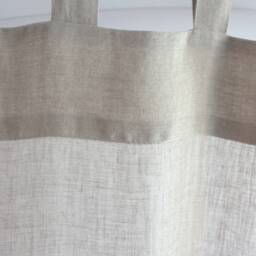 White Linen Cafe Curtain, Tab Top Sheer Window Valance - thumbnail 3