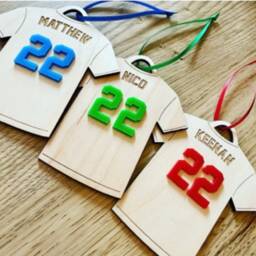 Personalised Football Shirt Christmas Decoration - thumbnail 3