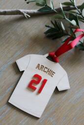 Personalised Football Shirt Christmas Decoration - thumbnail 1