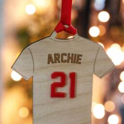 Personalised Football Shirt Christmas Decoration - thumbnail 2