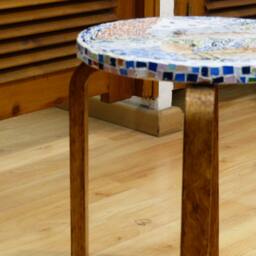 Coffee Table Round Craft Trencad??s - thumbnail 4