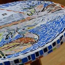 Coffee Table Round Craft Trencad??s - thumbnail 3