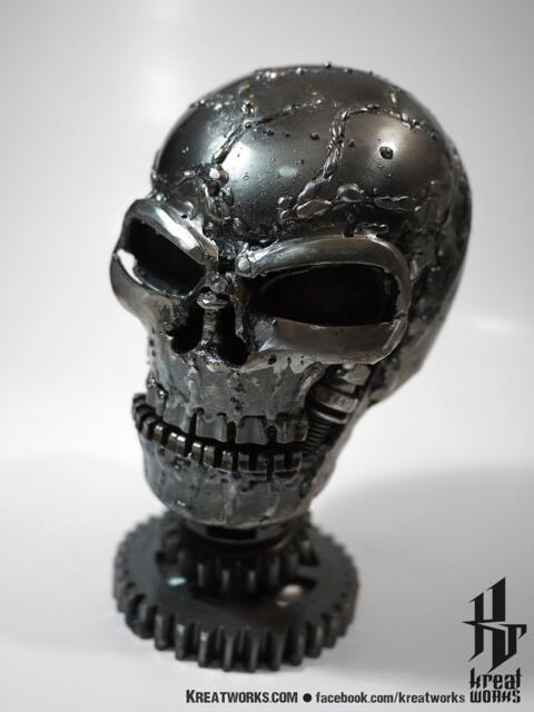 Recycled Metal Mini Skull - Small Item - image 1