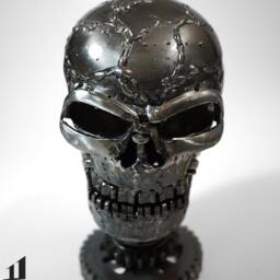 Recycled Metal Mini Skull - Small Item - thumbnail 2
