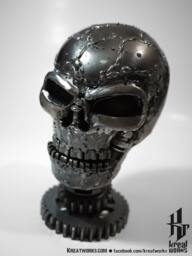 Recycled Metal Mini Skull - Small Item - thumbnail 1