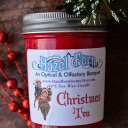 Christmas Tea Scented Soy Candle - Holiday Spice, 8 Oz - thumbnail 4