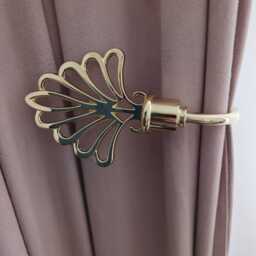 Shiny Gold Metal Curtain Holdback - 150mm Drapery Tieback Art Deco Style Flower Tie Back Hooks, Holdbacks, - Set 1 4 - thumbnail 4