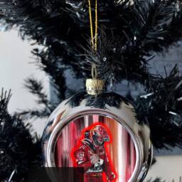 Schumacher Inspired Christmas Bauble Drawing Design - Formula One Inspired Gifts Car Racing Gift Baubles - thumbnail 2