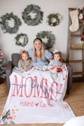 Christmas Gift For Mom, Grandma & Mom Present, We Love You Blanket, From Kids Wife, Grandparent
