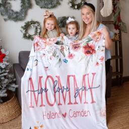 Christmas Gift For Mom, Grandma & Mom Present, We Love You Blanket, From Kids Wife, Grandparent - thumbnail 2
