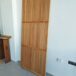 Custom Slat Room Divider Tension Or Screw Installation, Home Privacy Screen - thumbnail 3