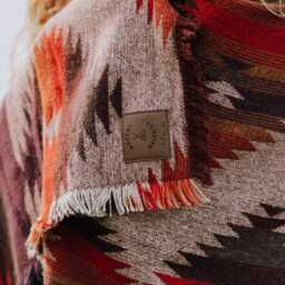 Tofino Beach Blanket - Sunset - Boho Aztec Throw Scarf, Southwest - thumbnail 4