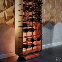 Woodworking Wine Rack Shelf Stylish Wooden Bottle Holder & Stand For Bar Shelves, Home Decor, Kitchen Storage - thumbnail 2
