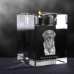 Nova Scotia Duck Tolling Retriever - Crystal Candlestick With Dog, Souvenir, Decoration, Limited Edition, Collection - thumbnail 2
