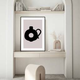 Modern Prints, Donut Vase Poster, Wall Art, Print, Living Room Bedroom Decor, Unframed Prints - thumbnail 2