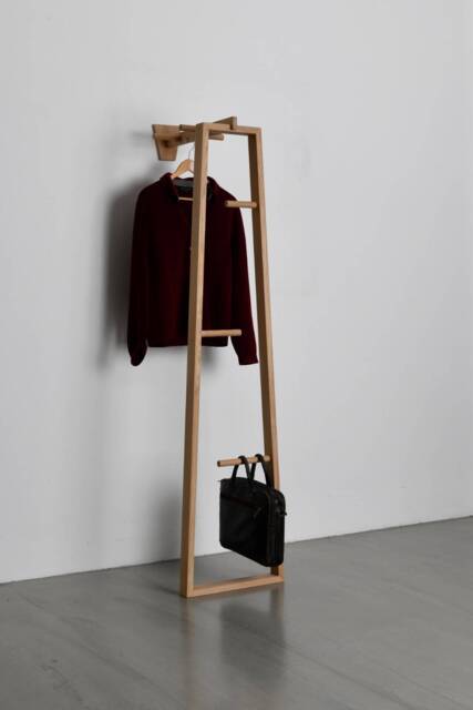 Handmade Oak Coat Stand Clothes Ladder, Hallway Furniture - image 1