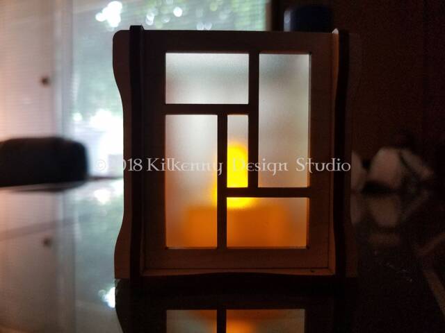 Shoji Screen Candle Holder - image 1