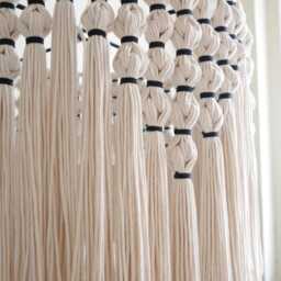 Large Chandelier, Boho Tassel Lampshade, Organic Cotton Macrame Lamp Shade, Pendant Light For Hotels, Restaurants, Cafes & Homes - thumbnail 4
