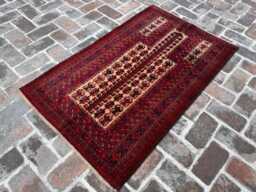 3'11x4'11 Vintage Baluchi Prayer Rug - Authentic Hand-Knotted Caucasian Wool Rug- High Quality Islamic Mat Oriental Design Present - thumbnail 1