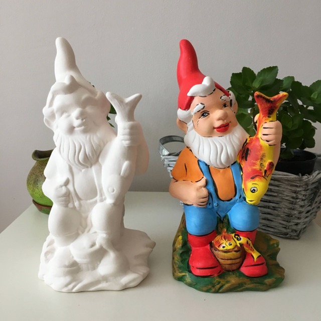 Ready To Paint, Garden Gnome, Ceramic Fisherman Statue, Decor, Sea Decoration, Outdoor Statues, Gift Idea, Dwarf, Art Gnomes - image 1