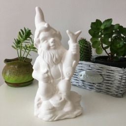 Ready To Paint, Garden Gnome, Ceramic Fisherman Statue, Decor, Sea Decoration, Outdoor Statues, Gift Idea, Dwarf, Art Gnomes - thumbnail 3