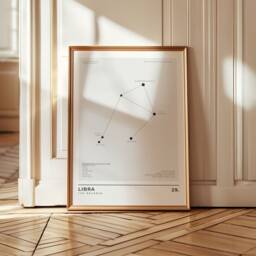Libra Constellation Print - Minimalist Zodiac Wall Art - Astrology Gift - thumbnail 2