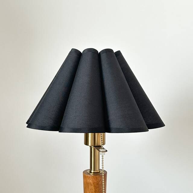 Black Fabric Pleated Lampshade Petal Shades Warm Lighting For Table Lamps Pendant Light Home Furnishing Lamp Decor - image 1