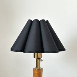 Black Fabric Pleated Lampshade Petal Shades Warm Lighting For Table Lamps Pendant Light Home Furnishing Lamp Decor - thumbnail 1
