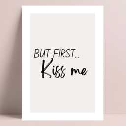 Wall Decor For Bedroom, Bedroom Print, But First, Kiss Me, Poster, Modern Art, Love Quote Print - thumbnail 3