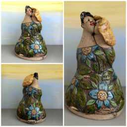 Handmade Ceramic Couple Sculpture, Anniversary Gift, Fine Art Ceramics - thumbnail 4