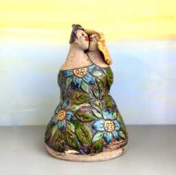 Handmade Ceramic Couple Sculpture, Anniversary Gift, Fine Art Ceramics