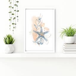 Seashell Art Print Set Of 3, Beach Nursery Decor, Spa Bathroom Coastal Decor Beach House Signs, Coral Wall Summer - thumbnail 2