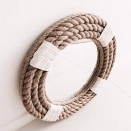Large 80cm - 31.4Inch Hampton Nautical Coastal Beach House Round Rope Mirror Home Decor Large - thumbnail 3