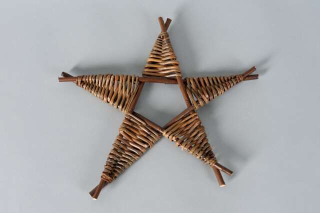 Woven Willow Christmas Star - Festive Sustainable Eco Decoration Handmade in Scotland - image 1