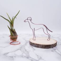 Wire Greyhound Sculpture, Pet Memorial, Dog Lover Gift - thumbnail 2