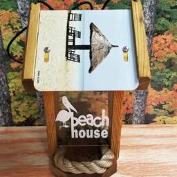 Beach House Two Sided Cedar Bird Feeder - thumbnail 2