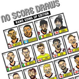 Derby County Vol 3 - No Score Draws Rams Going Up Edition A3 Print Of 27 Wonky Panini-style Doodles Of Dcfc's 23-24 Promotion Winners - thumbnail 3