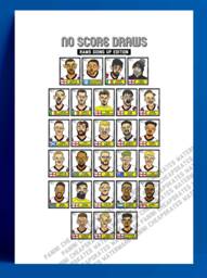 Derby County Vol 3 - No Score Draws Rams Going Up Edition A3 Print Of 27 Wonky Panini-style Doodles Of Dcfc's 23-24 Promotion Winners - thumbnail 1