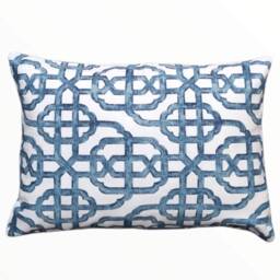 Hamptons Style Cushion Cover, Cover Only, Geometric Cushions, Hampton's Pillows, Blue & White Coastal, Scatter Covers - thumbnail 4