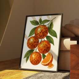 Disco Orange Wall Art Print - Funky Retro Fruit Poster With Mirrorball Oranges 70S Aesthetic, Gallery Art, Kitchen Or Home Decor Gift - thumbnail 3