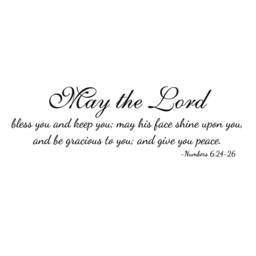 Numbers 624-26 - The Lord Bless You & Keep Blessing Religious Bible Verse Wall Vinyl Decal Sticker 157 - thumbnail 3