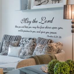 Numbers 624-26 - The Lord Bless You & Keep Blessing Religious Bible Verse Wall Vinyl Decal Sticker 157 - thumbnail 2
