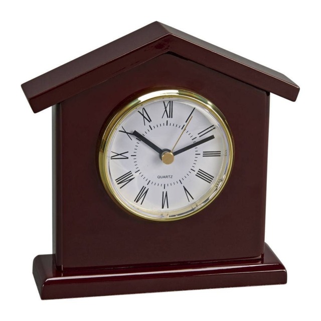 Wood Clock, Tower Clock With Engraved Plate - image 1