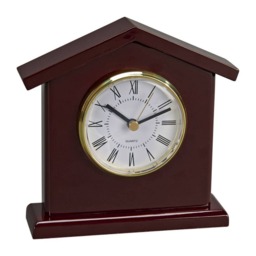 Wood Clock, Tower Clock With Engraved Plate