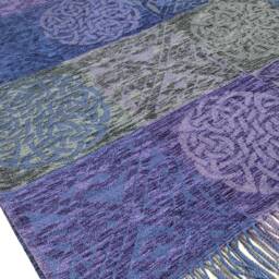 Calzeat Made in Scotland Jacquard Woven Celtic Knot Pewter Throw - thumbnail 3