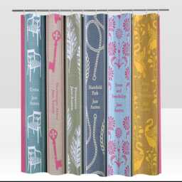 Jane Austen Shower Curtain, Jane Austen, Shower, Bath, Curtain. Books, 19Th Century, Literature - thumbnail 2