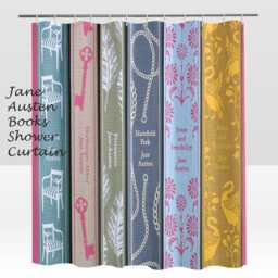 Jane Austen Shower Curtain, Jane Austen, Shower, Bath, Curtain. Books, 19Th Century, Literature - thumbnail 1