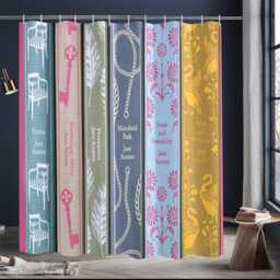 Jane Austen Shower Curtain, Jane Austen, Shower, Bath, Curtain. Books, 19Th Century, Literature - thumbnail 3