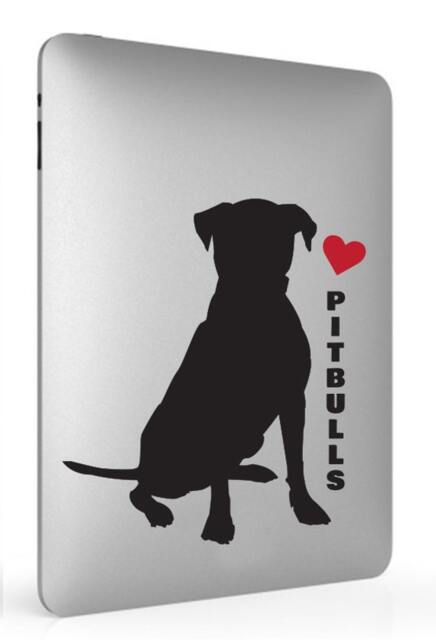 I Heart Pitbulls Pitbull Silhouette - Wall Decal Custom Vinyl Art Stickers - image 1