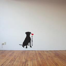 I Heart Pitbulls Pitbull Silhouette - Wall Decal Custom Vinyl Art Stickers - thumbnail 3